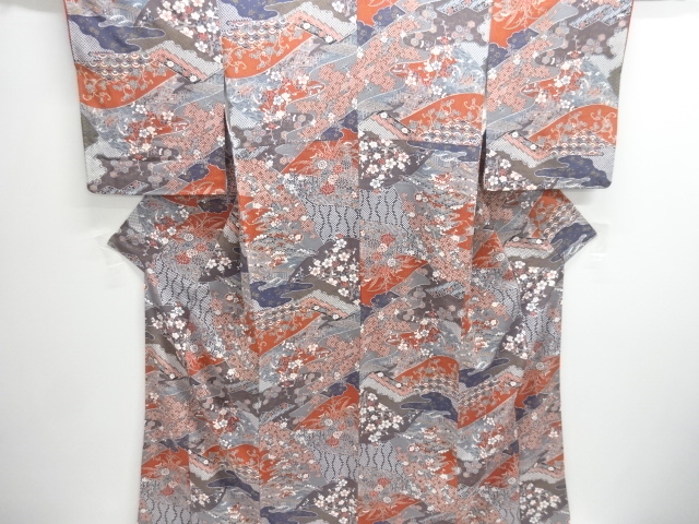 JAPANESE KIMONO / KOMON / CLASSICAL PATTERN & BIRD